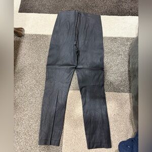 Rag & Bone Black Leather-Style Trousers